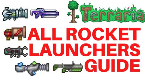 terraria rocket launcher|Terraria Rockets & Launchers Guide (All/Best Weapons, All .